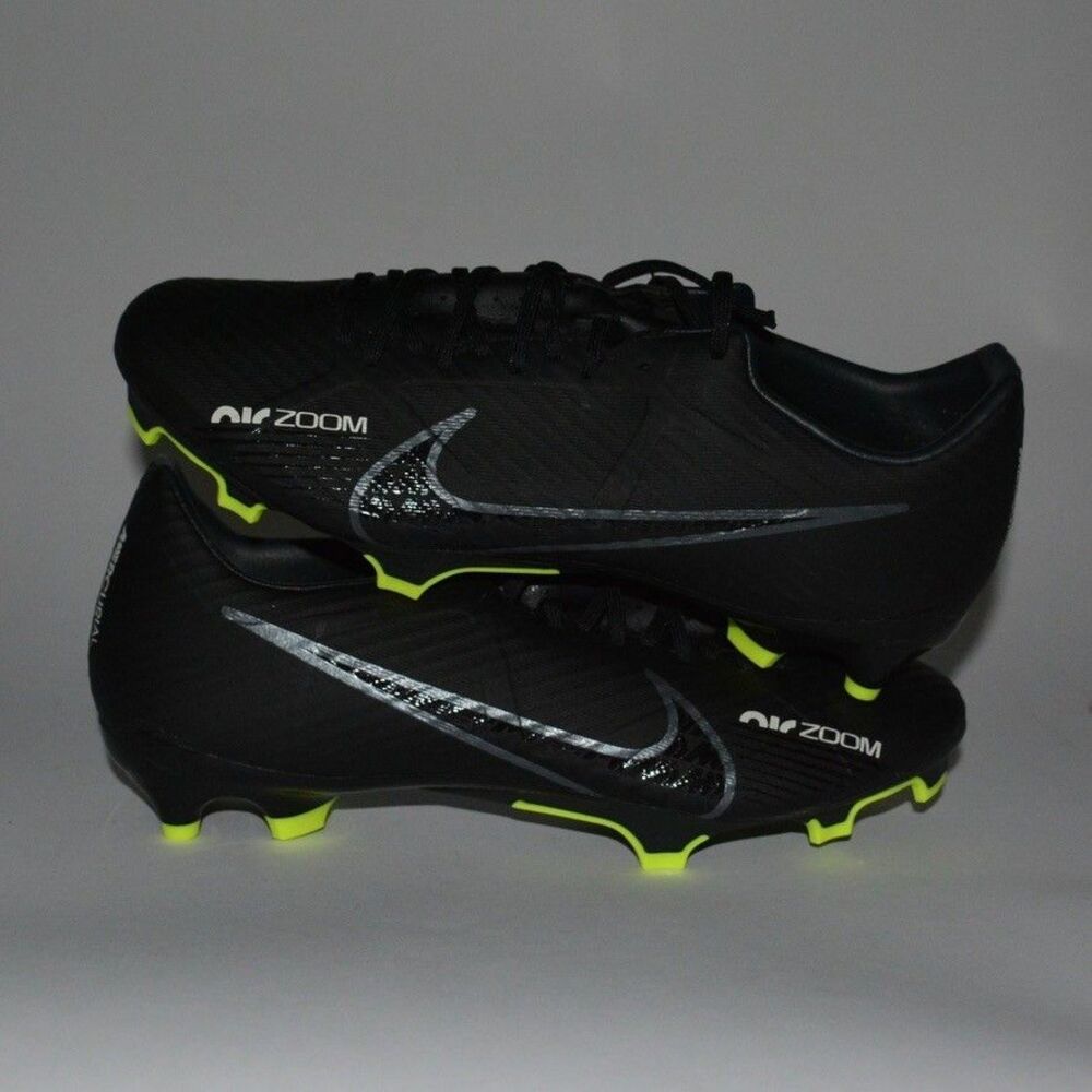 Nike Mercurial Vapor 15 Academy FG/MG Size 7.5 Black Grey Volt DJ5631-001 Cleat - Picture 2 of 7